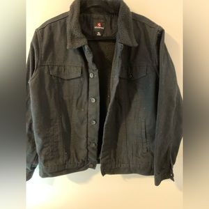 Mens South Pole Black Jean/Wool Jacket